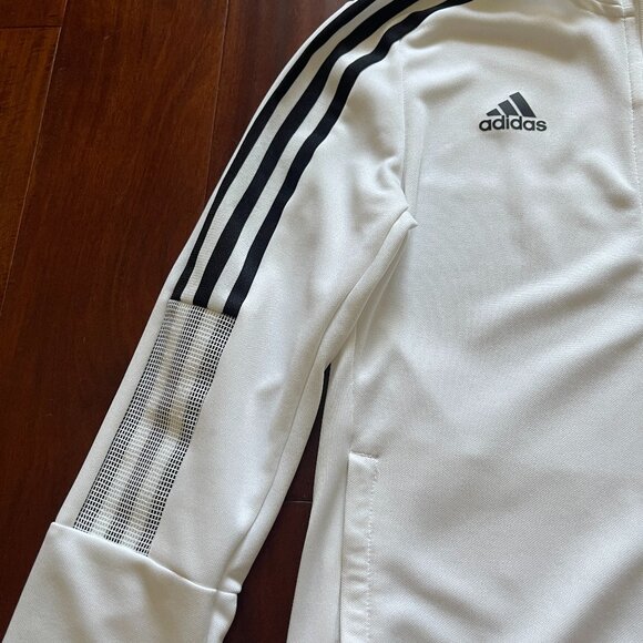 Adidas White 3 stripes full zip Jacket S - Picture 3 of 11